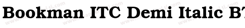 Bookman ITC Demi Italic BT字体转换